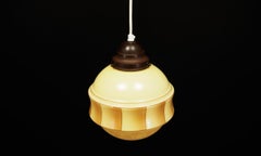 Cream Glass Lamp Danish Design Vintage, 1970s