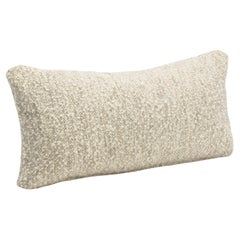 Cream-Grey Boucle Kidney Pillow By MOGUL
