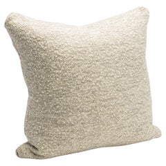 Cream-Grey Textured Pillow By MOGUL