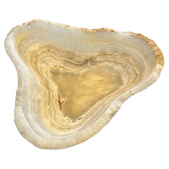 Cream Hand Carved Onyx Decorative Bowl Cream Hand Carved Onyx Decorative Bowl