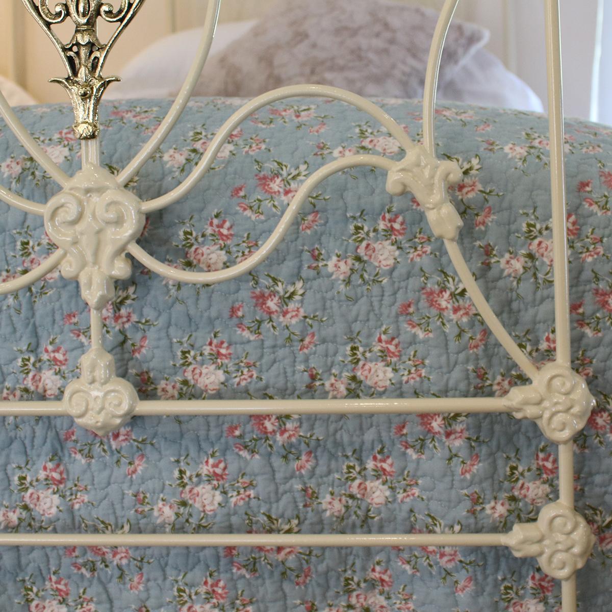 European Cream Iron Twin Antique Beds, MPS29