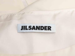 Jil Sander, abito senza maniche con motivo geometrico, color panna, taglia IT 38