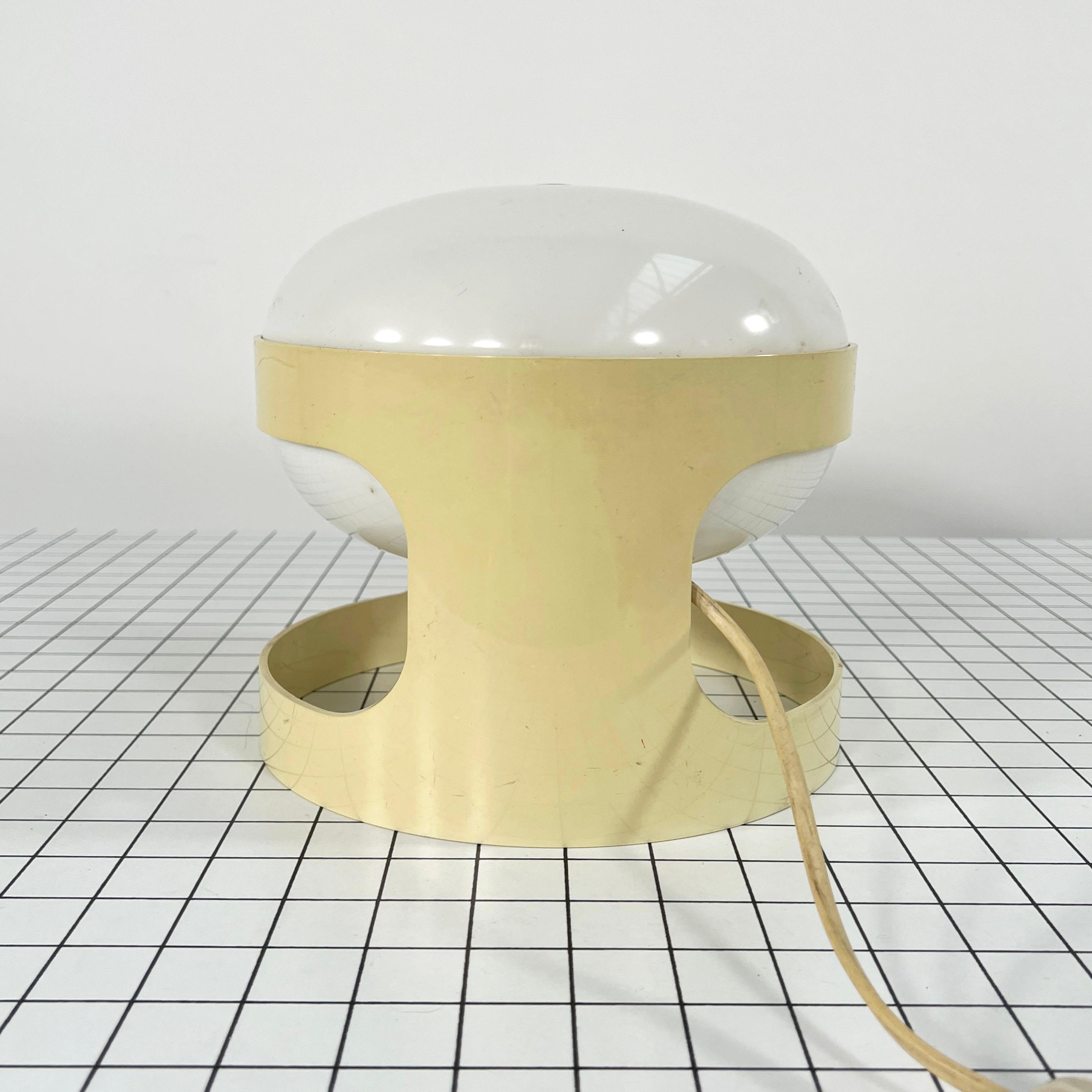 Plastic Cream KD27 Table Lamp by Joe Colombo for Kartell, 1970s