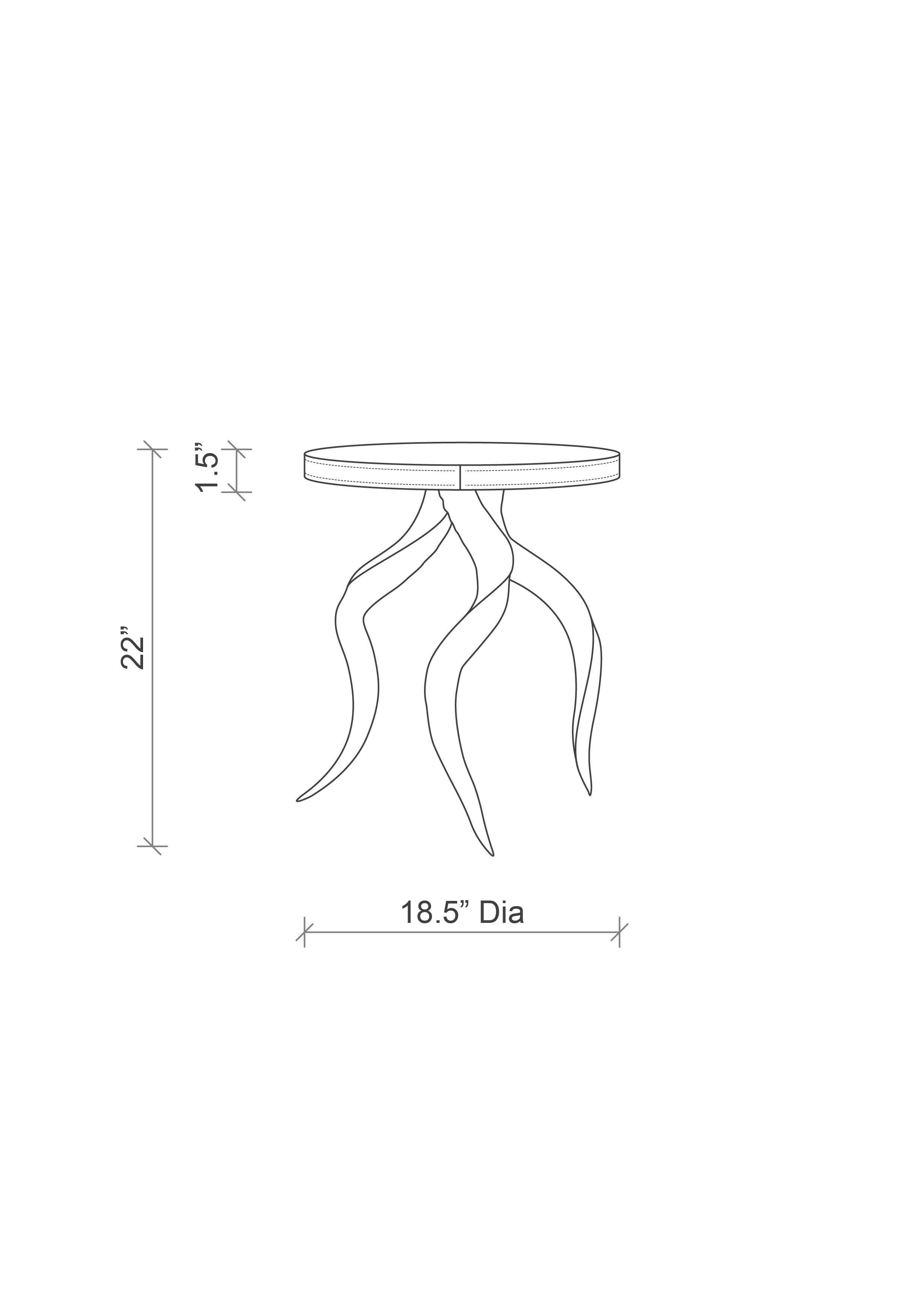 Mesa de Cuerno de Kudu Crema Sudafricano en venta