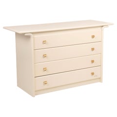 Cream Lacquered Chest of Drawers by Pierre Cardin, 1980