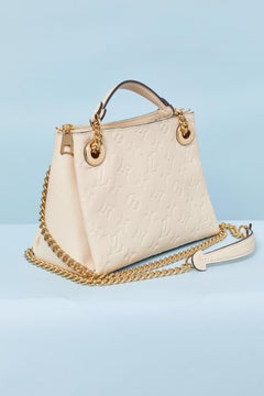 Cream leather monogram top shoulder bag LOUIS VUITTON