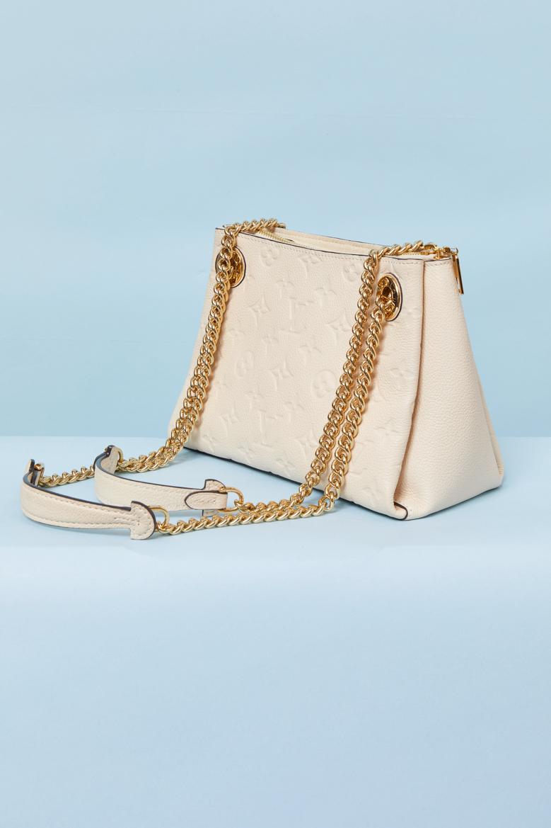 Sac à bandoulière en cuir crème avec monogramme LOUIS VUITTON Excellent état - En vente à Saint-Ouen-Sur-Seine, FR