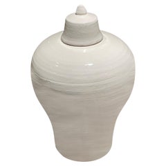 Cream Lidded Vase, China, Contemporary
