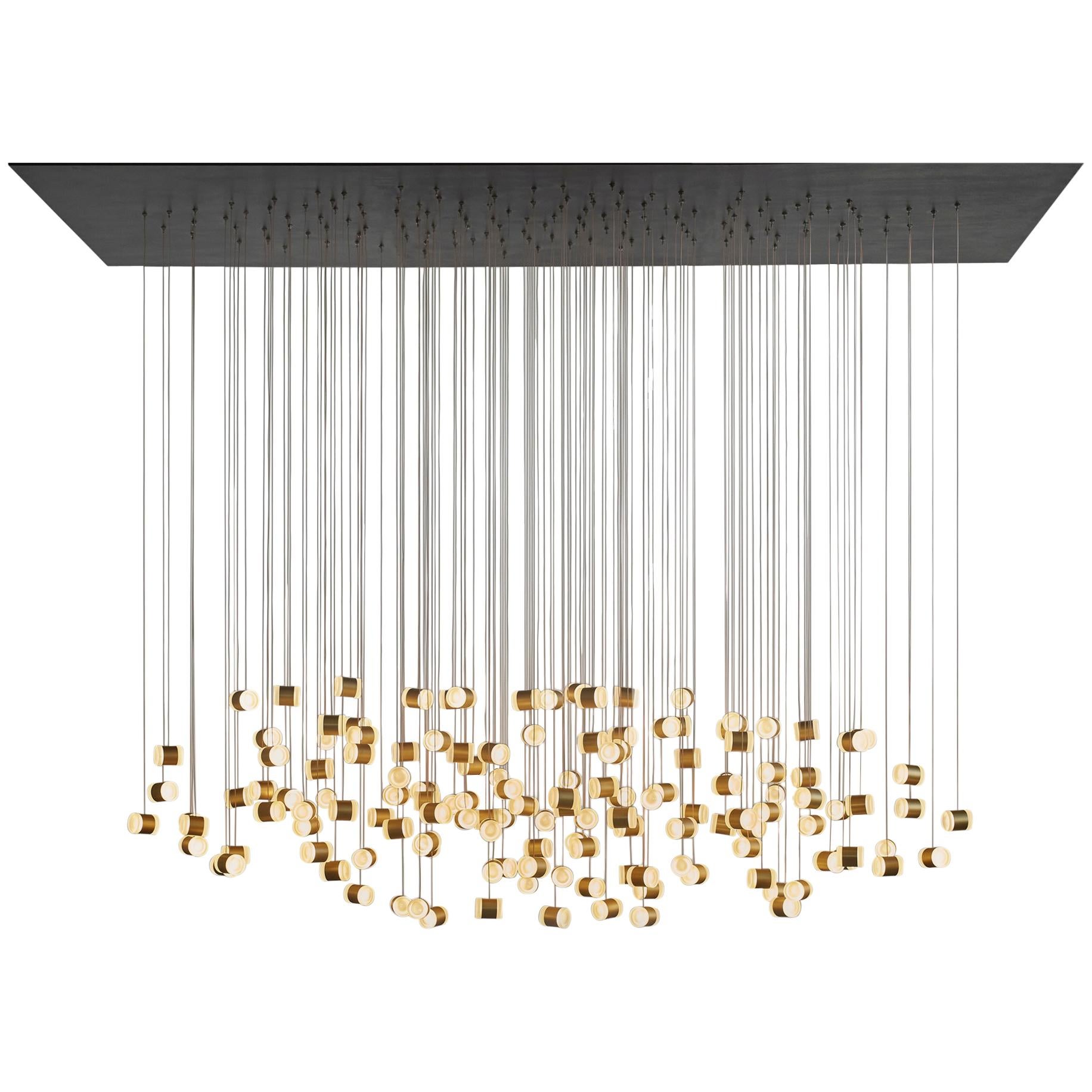 Lampadaire contemporain nuage crème en aluminium et verre