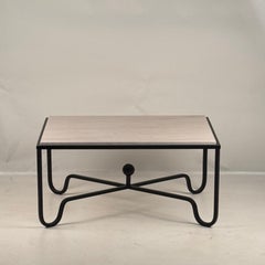 Cream Limestone 'Entretoise' Coffee Table by Design Frères