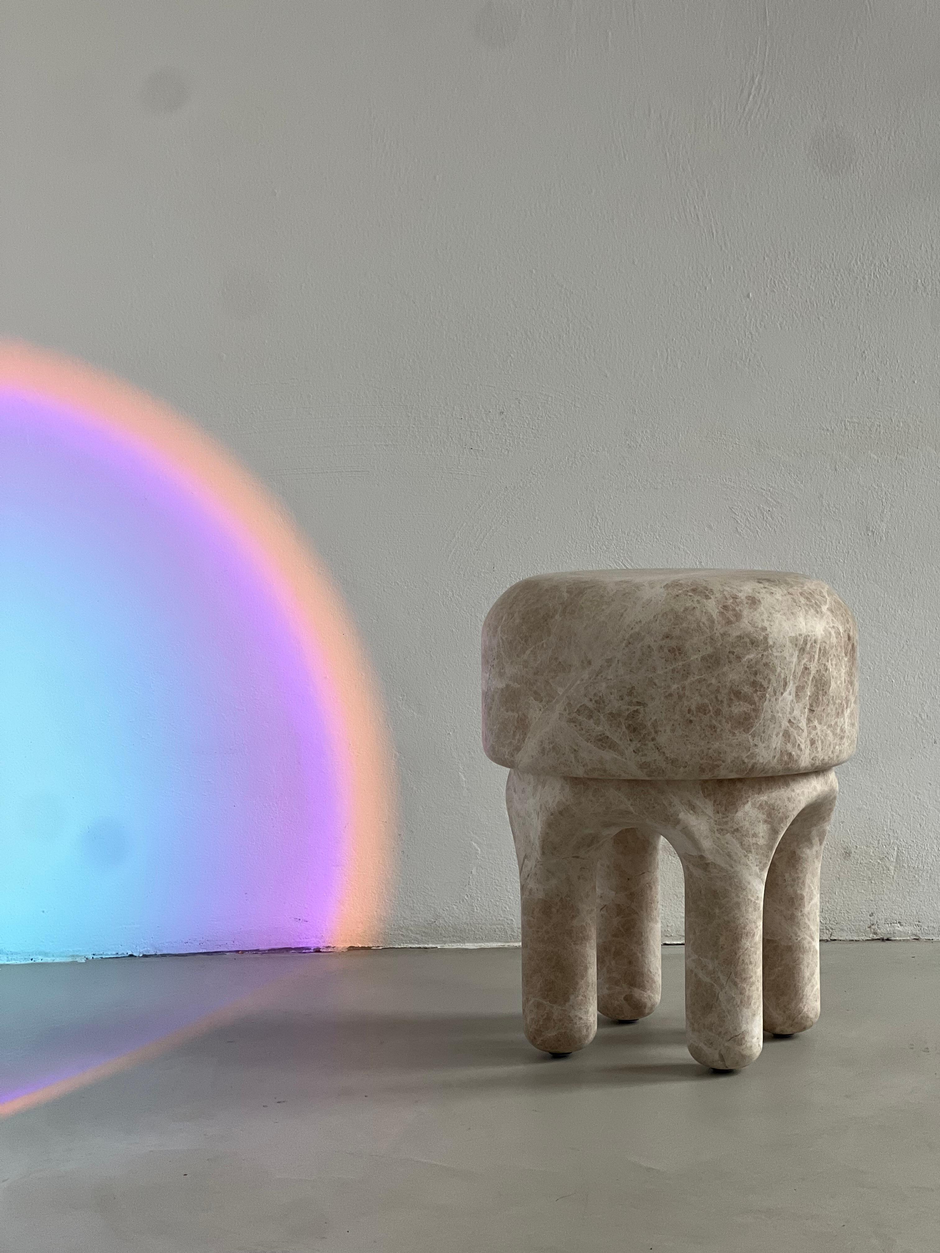Sculptural Medusa Side table / Stool by Spinzi Milano , Collectible Design For Sale 9