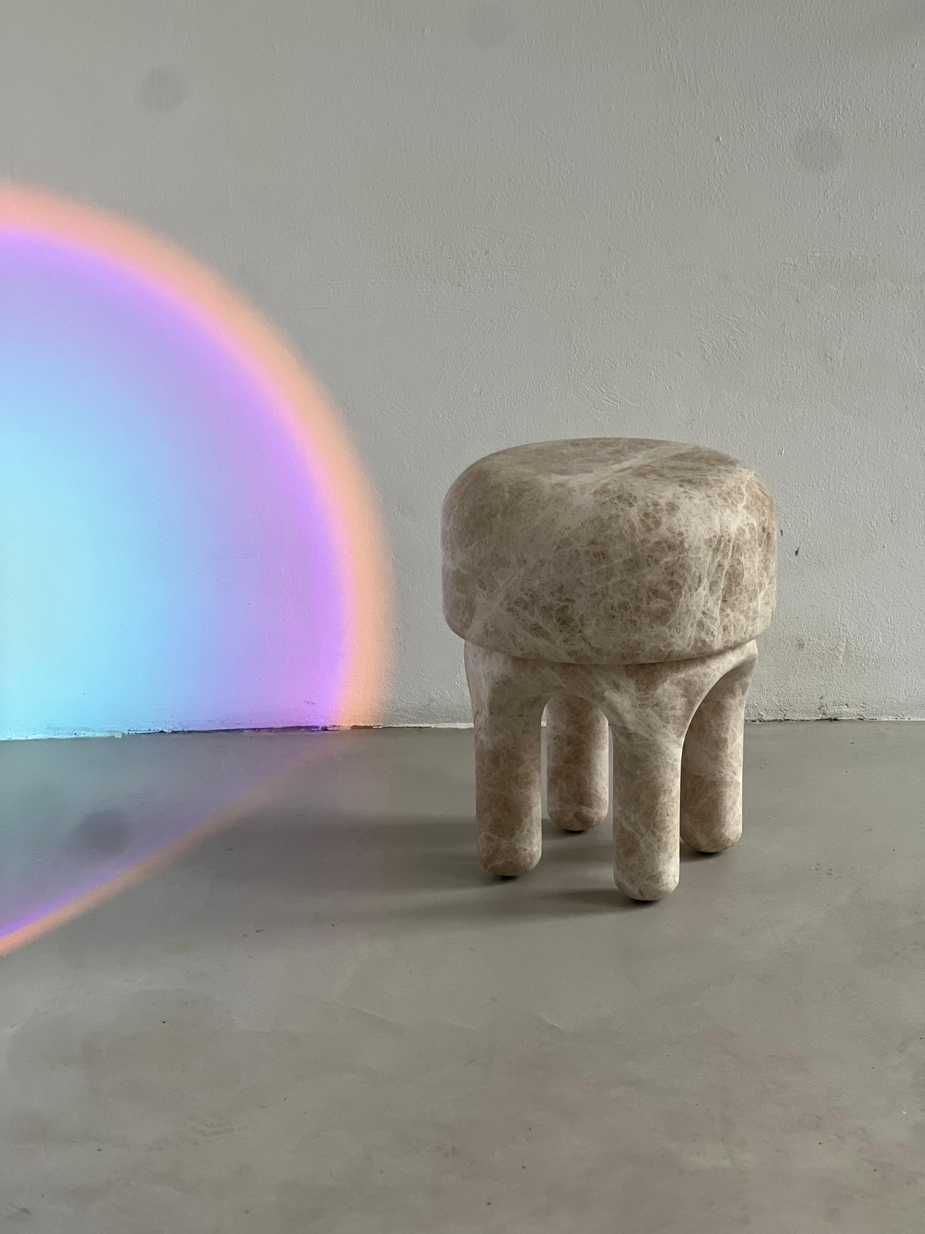 Modern Sculptural Medusa Side table / Stool by Spinzi Milano , Collectible Design For Sale