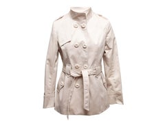 Cappotto doppio petto in misto lana Max Mara color crema