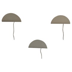 Cream Metal Set of Three Sconces by Nordlux, 1980s, Sweden