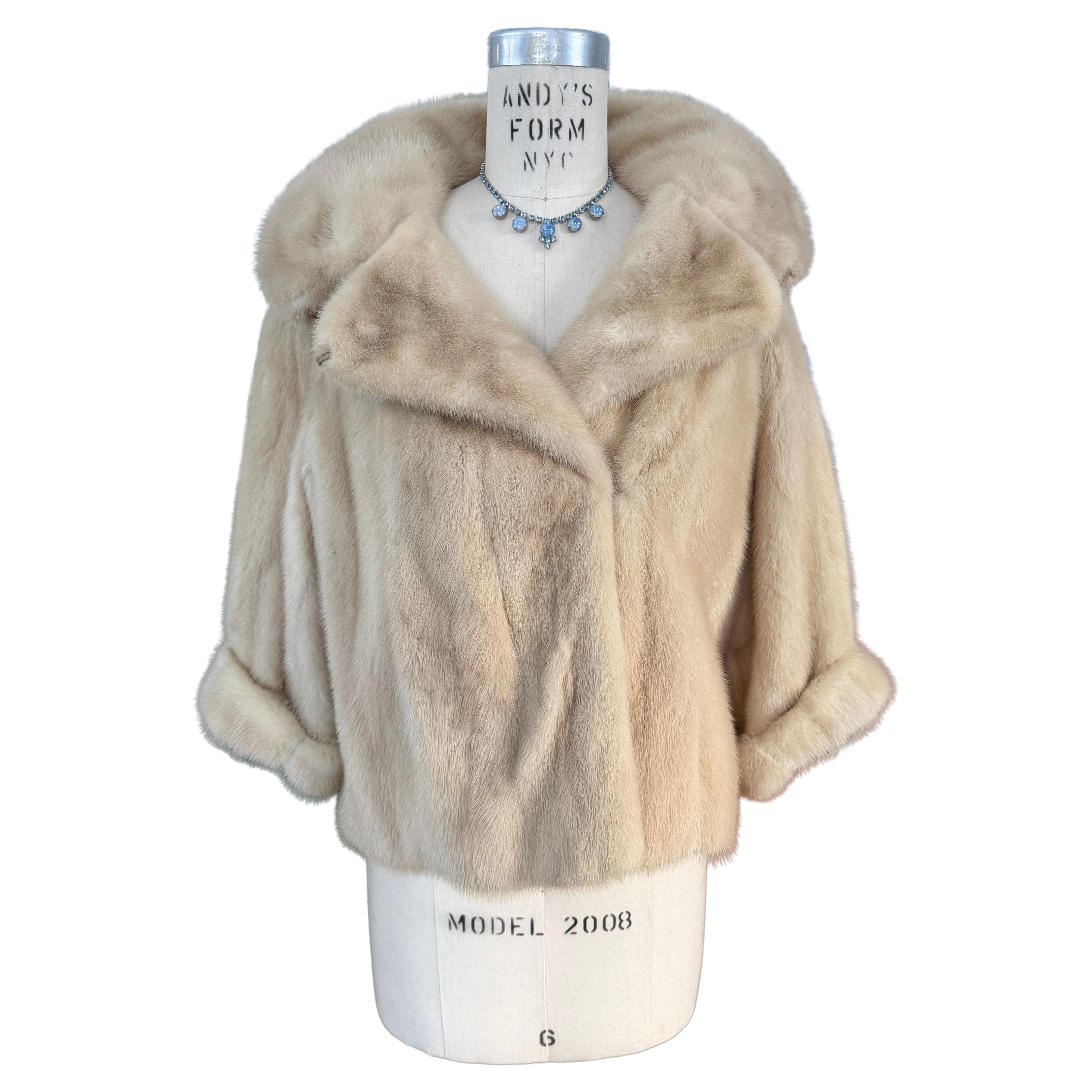 Giacca bolero crema con collo largo Coates