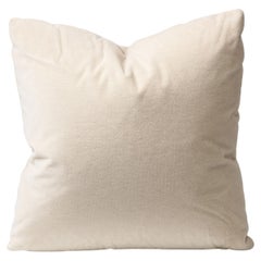 Cream Mohair 21" Square Pillow