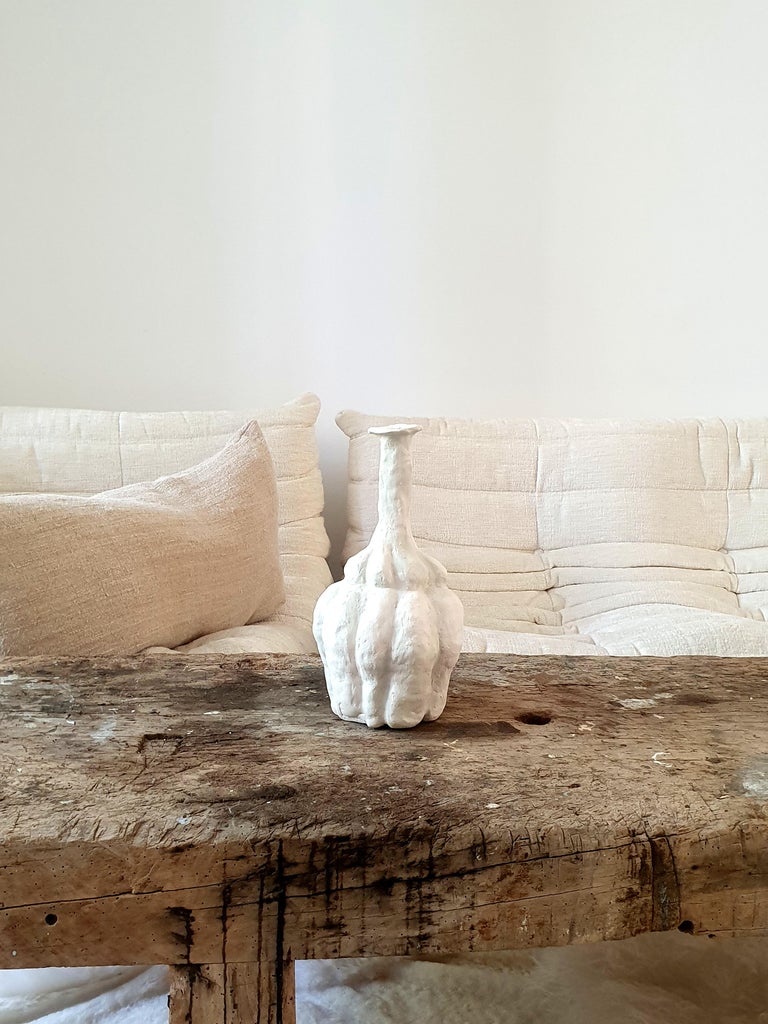 Post-Modern Cream Morandi Vase by Adèle Clèves For Sale