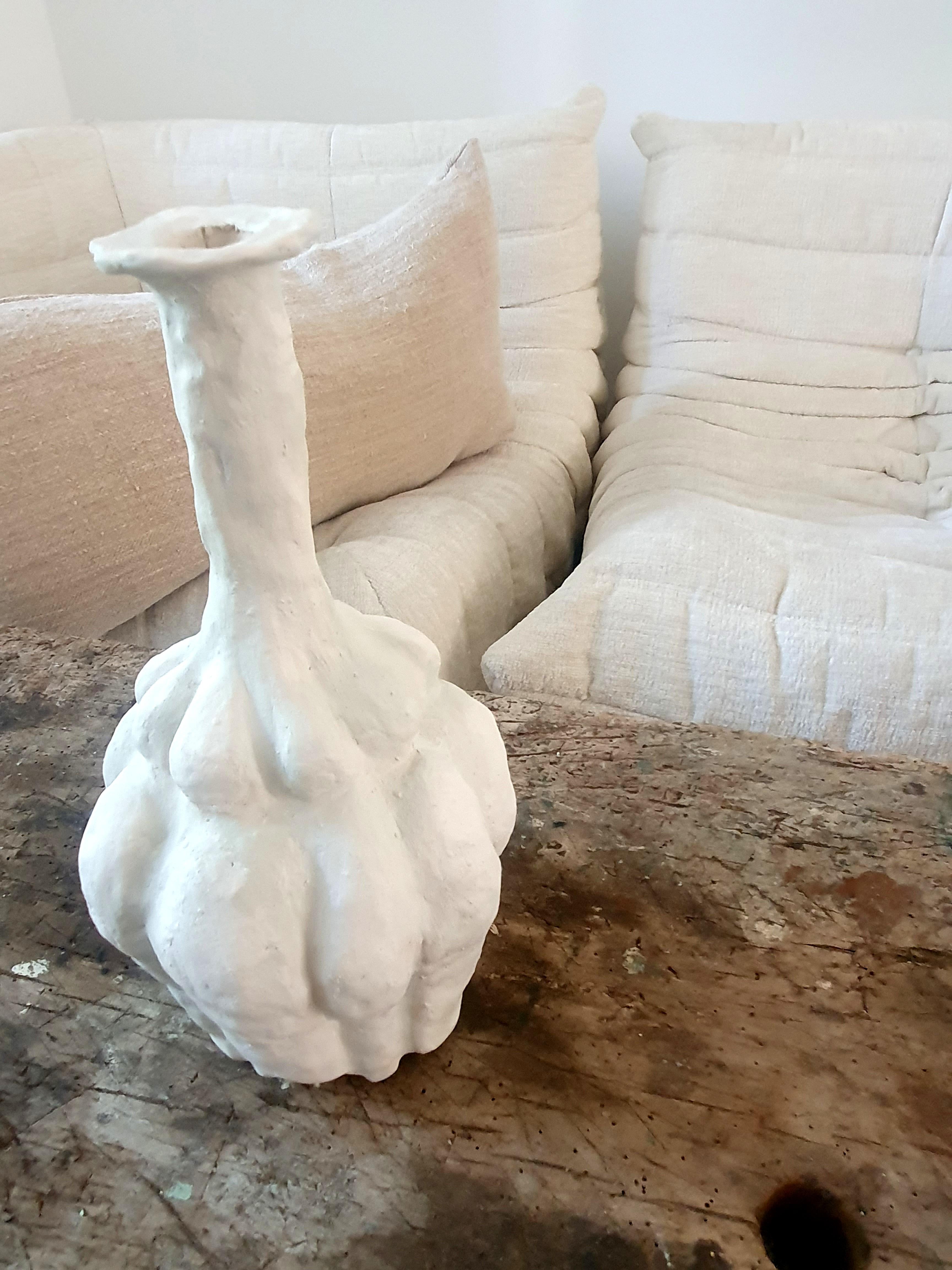 Cream Morandi Vase by Adèle Clèves For Sale 1