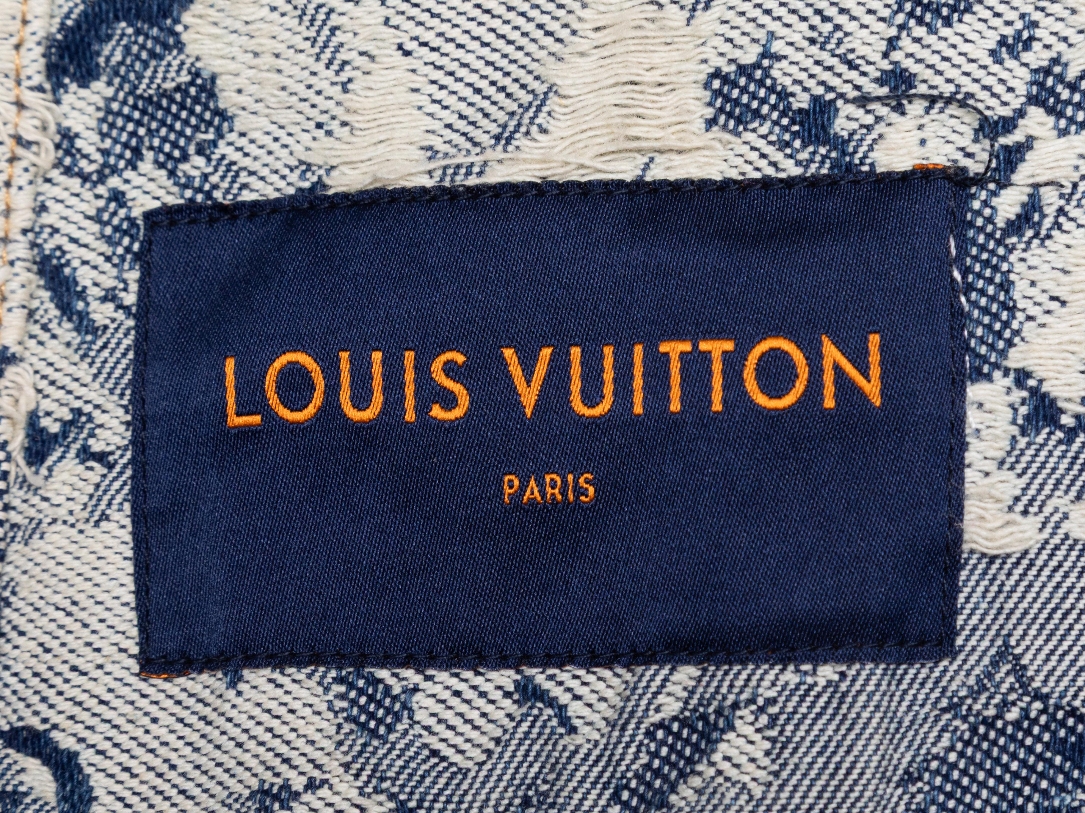 Veste en tapisserie florale enduite crème et marine Louis Vuitton Taille FR 48 Pour femmes en vente