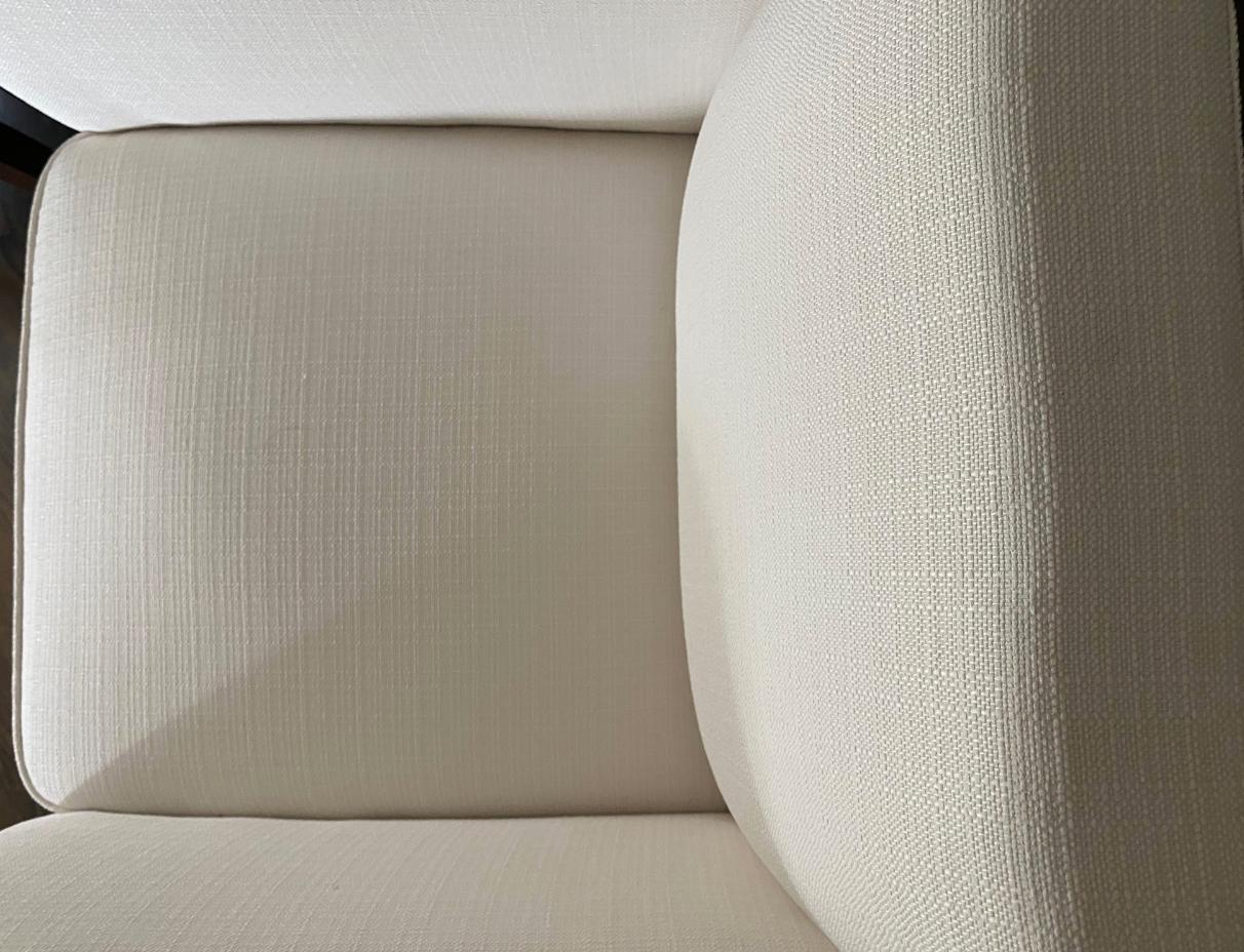20th Century Newly Upholstered Cream / Off White Pair of Swedish Art Deco Club Chairs