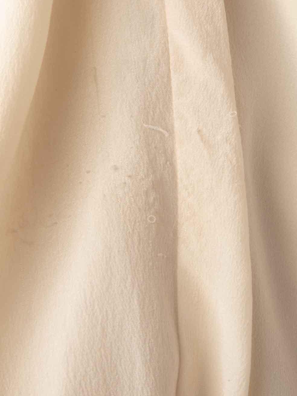Women's Zimmermann Cream One Shoulder Ruched Detail Mini Dress Size XL