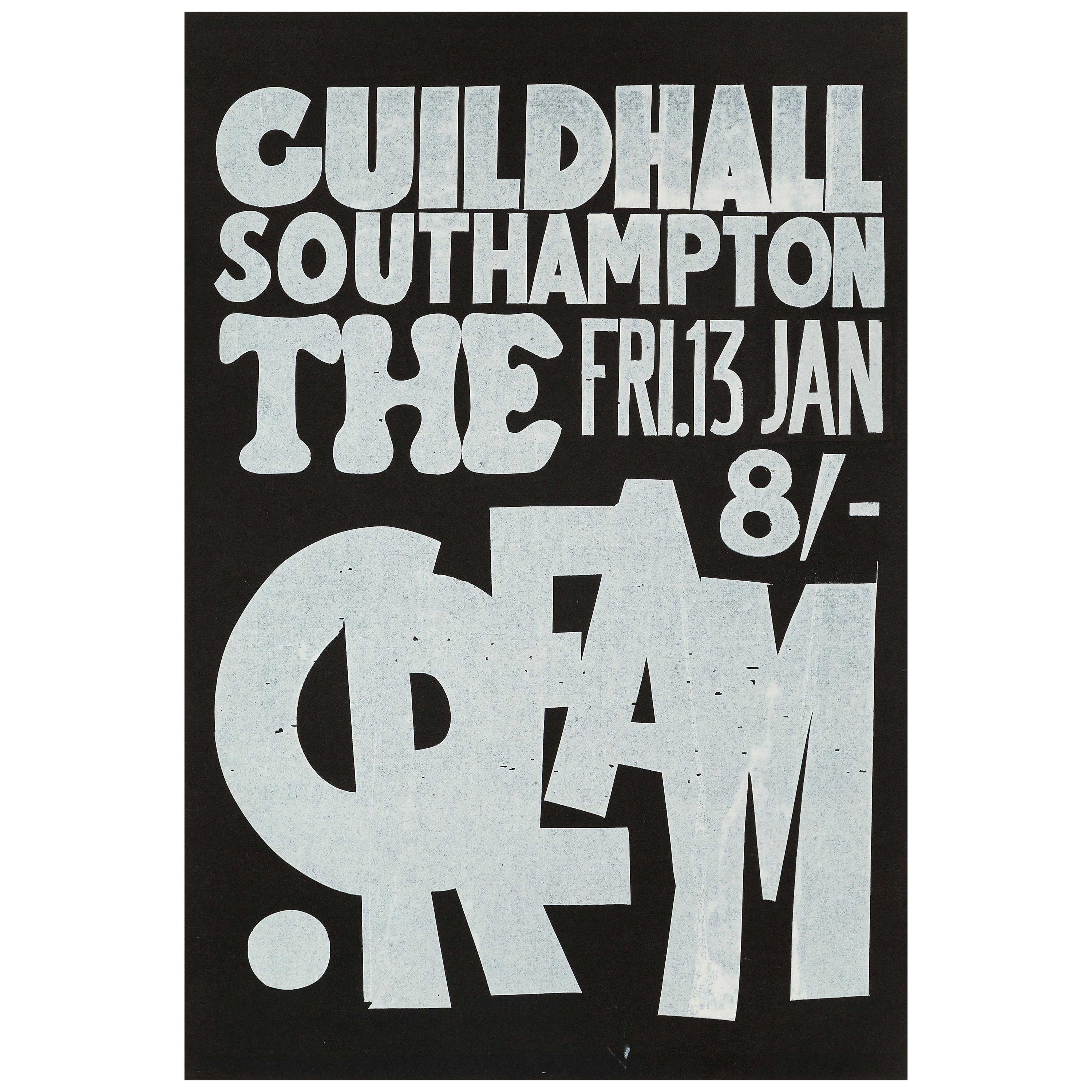 Cream Original Vintage UK Concert Poster, 1967