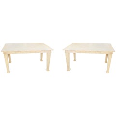 Cream-Painted Consoles with Chippendale Blind Fret Work