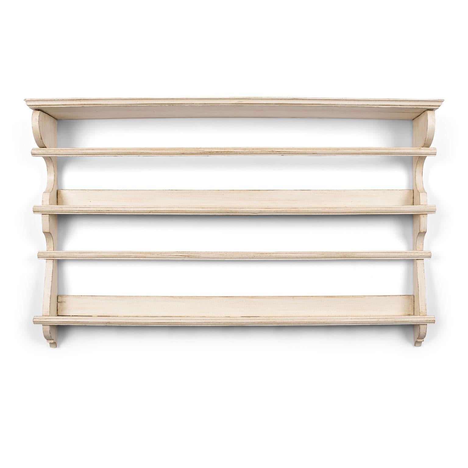 Cream Painted French Plate Rack In Good Condition In Houston, TX