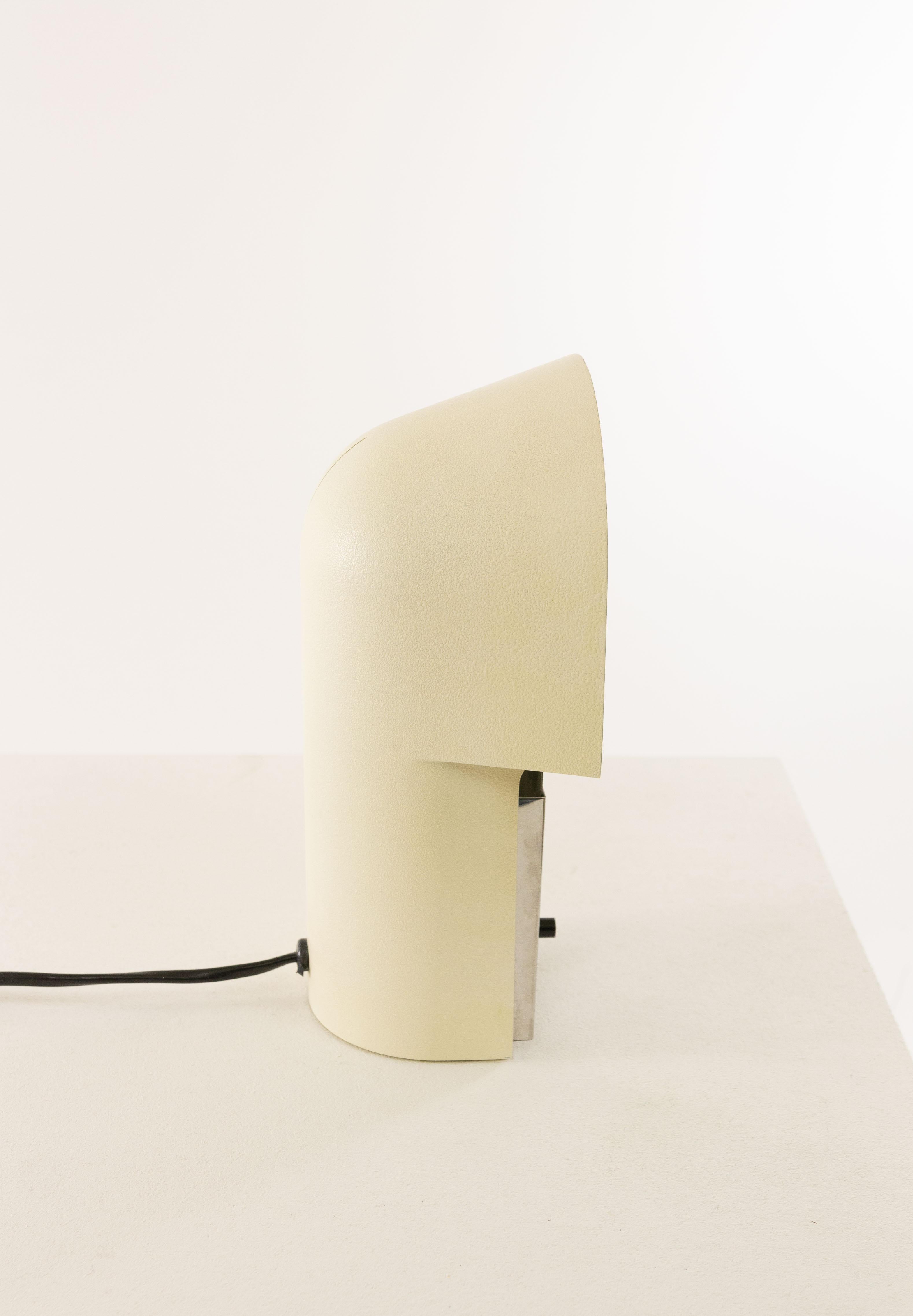 Late 20th Century Cream Pala Table Lamp by Corrado and Luigi Aroldi for Luci, 1970s