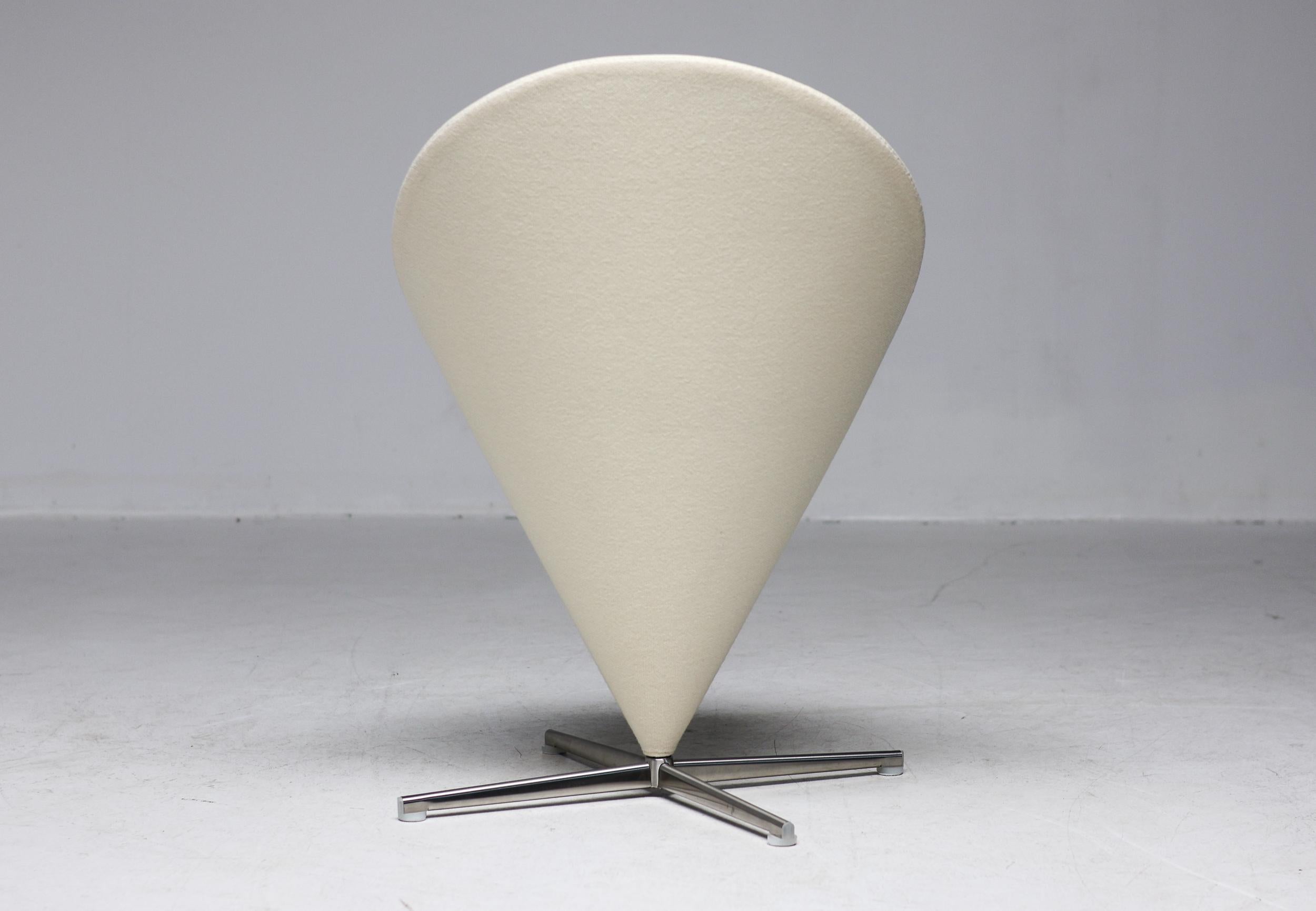 Contemporary Cream Panton Cone Chair For Sale