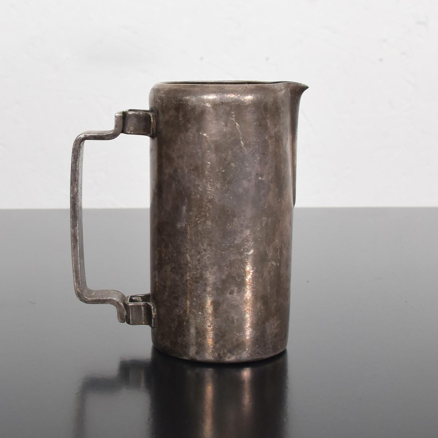 Mid-Century Modern Cream Pitcher Sterling Plated,  Meneses  Bros of Spain, Midcentury 1950s