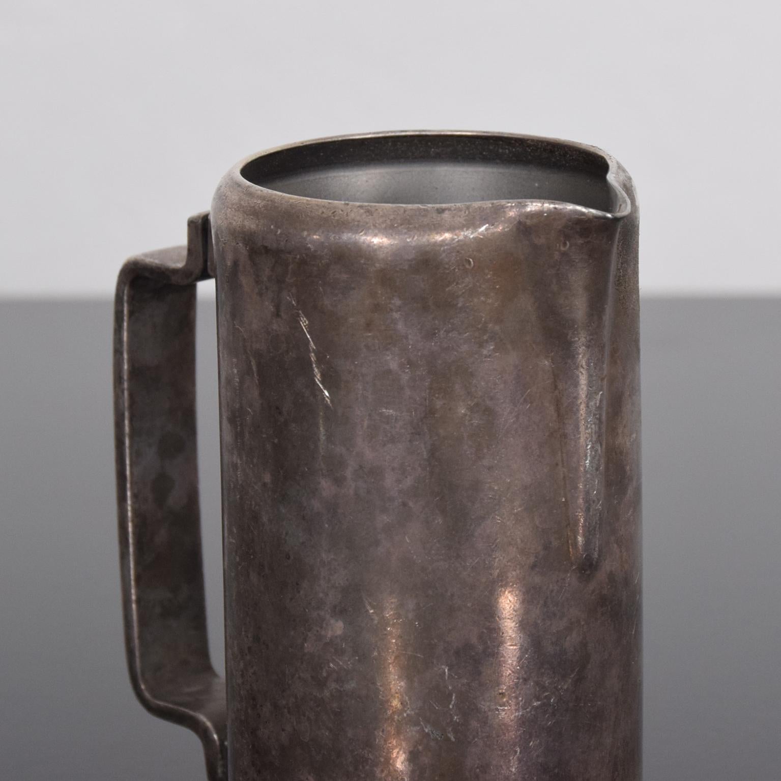 Cream Pitcher Sterling Plated,  Meneses  Bros of Spain, Midcentury 1950s In Good Condition In Chula Vista, CA