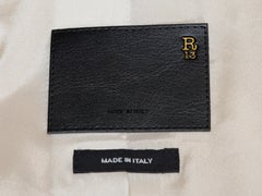 Crema R13 Chaqueta de piel con flecos oversize Talla US M/L