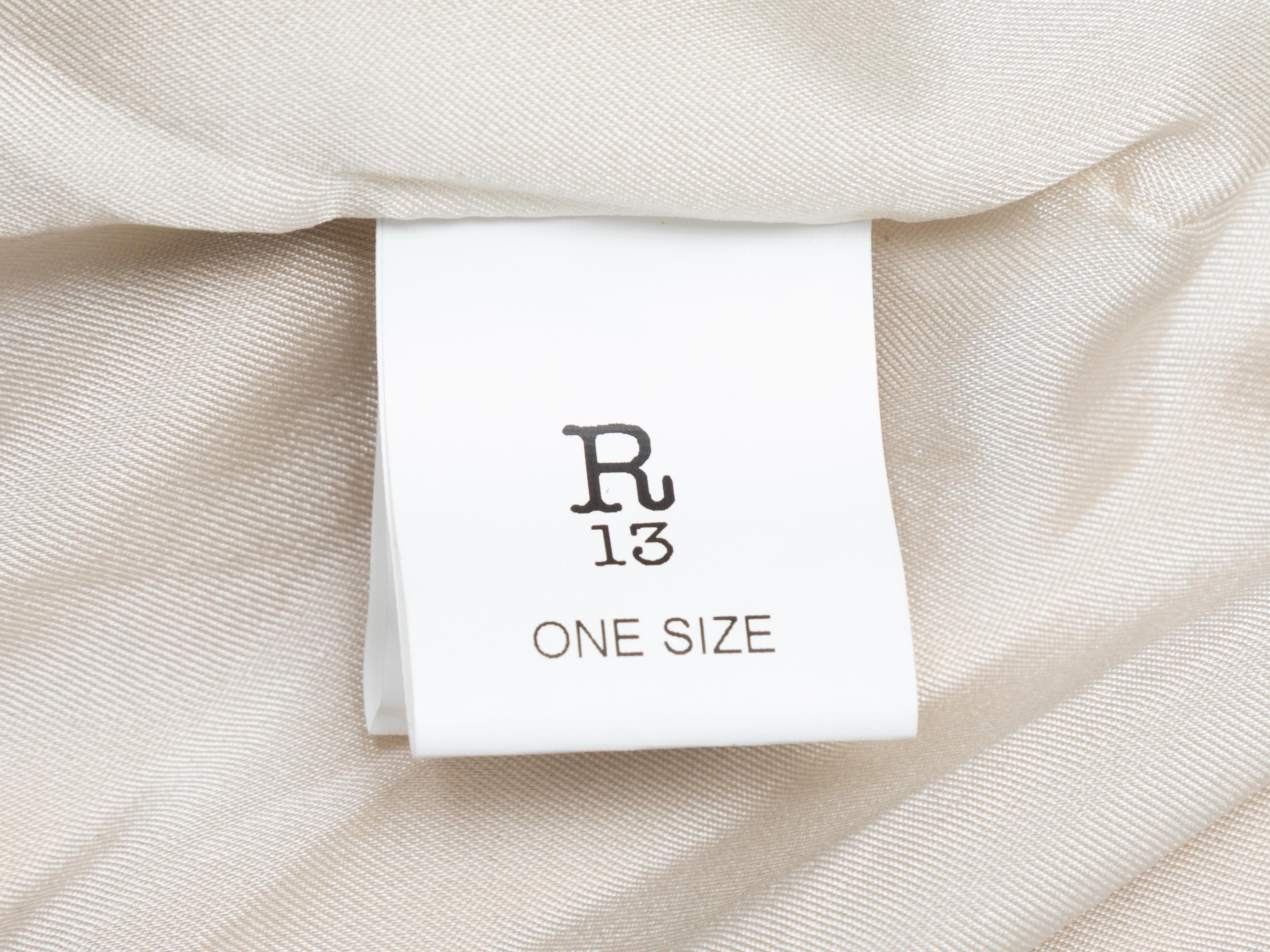 Crème R13 Veste en cuir oversize à franges Taille US M/L Bon état - En vente à New York, NY