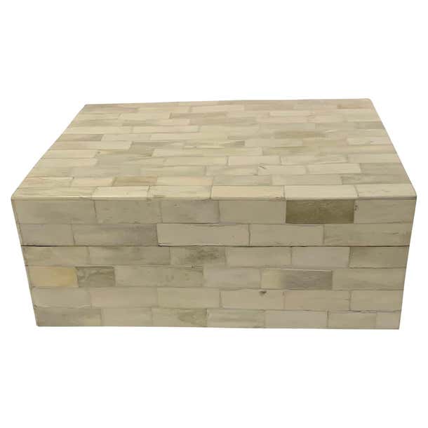 Cream Rectangular Design Box, India, Contemporary For Sale at 1stDibs