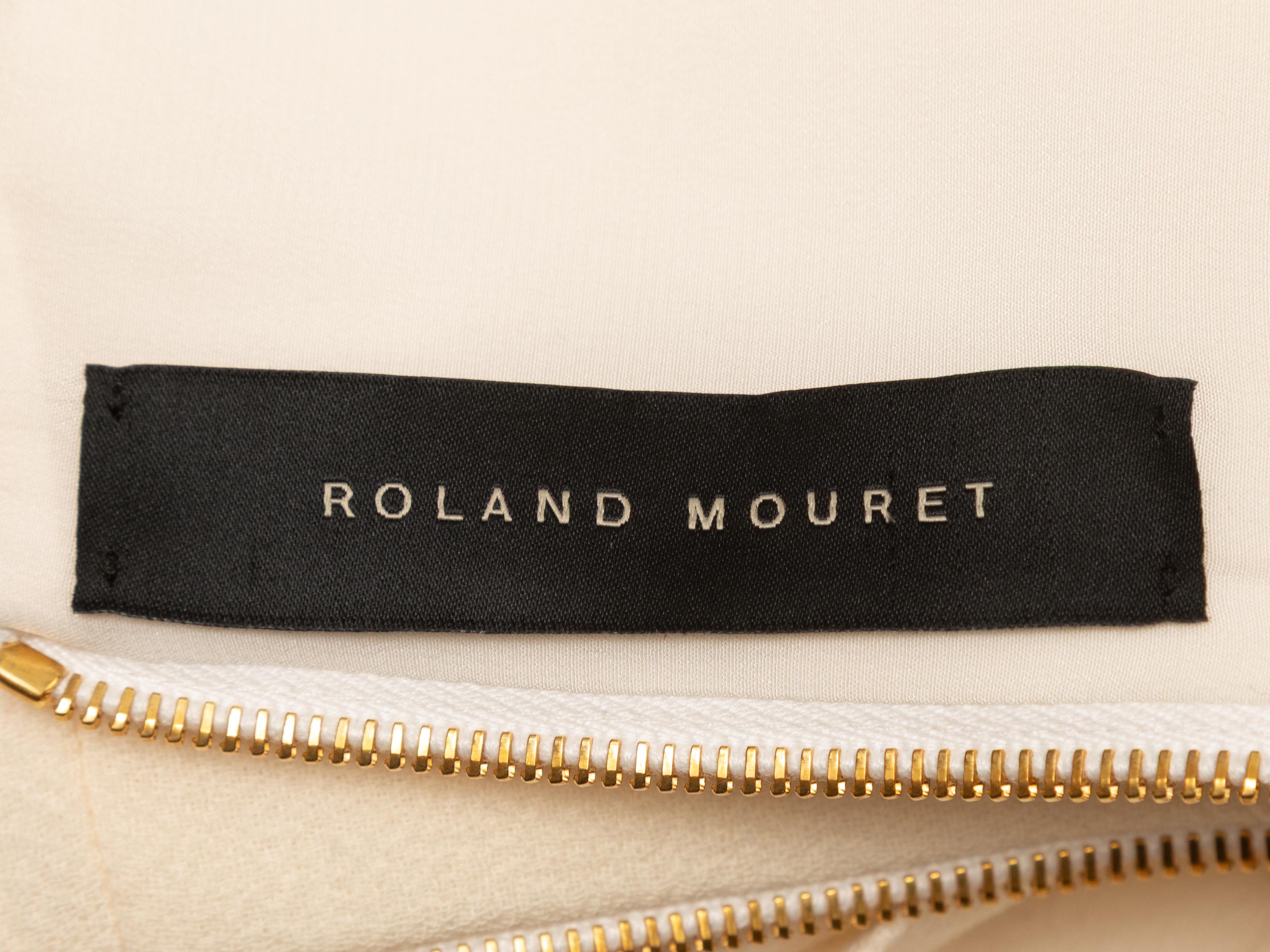 Robe sans manches en laine crème Roland Mouret Taille 12 Bon état - En vente à New York, NY