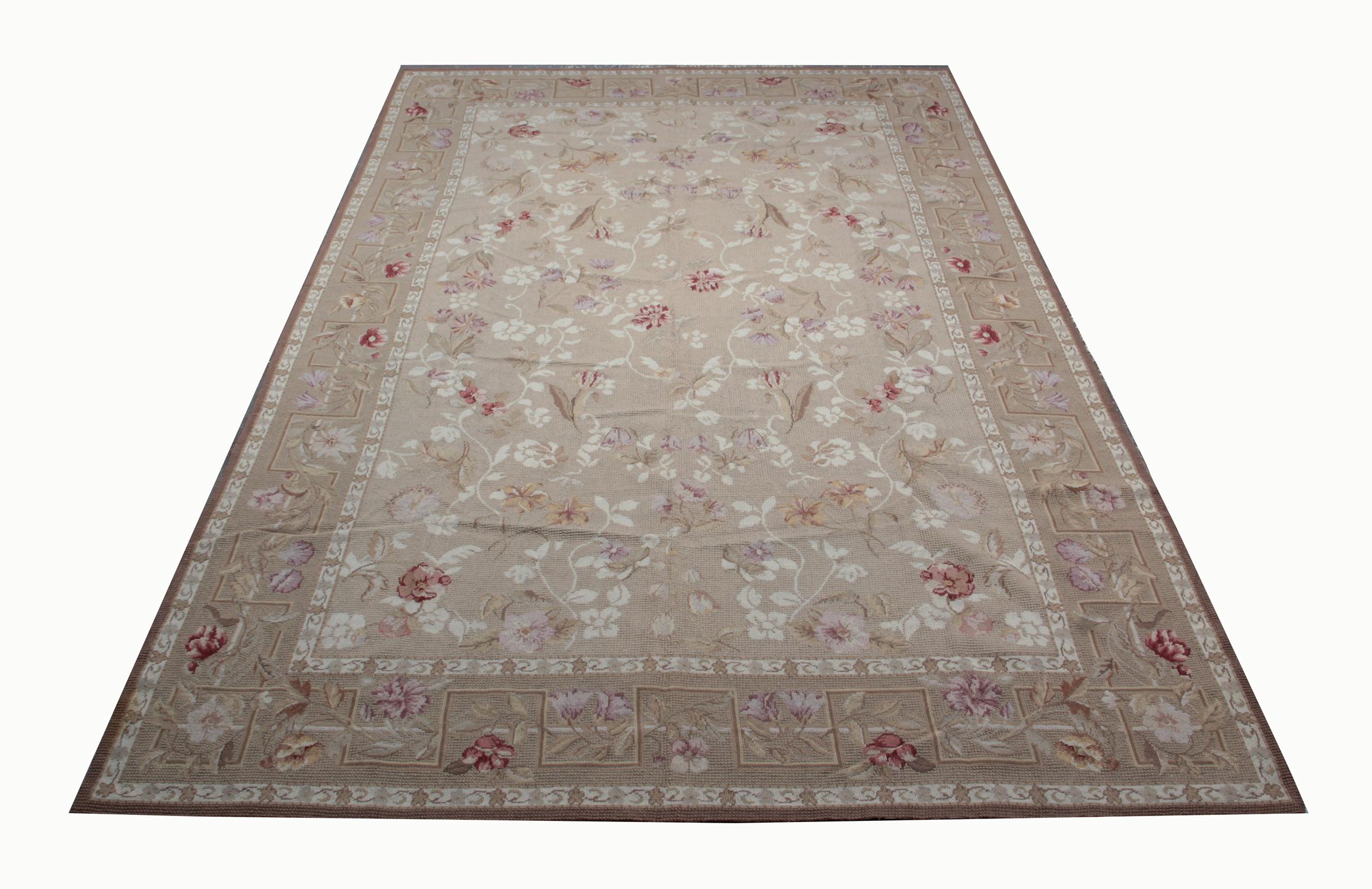 This Beige cream rug is the very good item as living room rugs and getting most of the attention in rug store by clients because of the color and design. These handmade elegant Chinese Aubusson floor rugs has The soft shade of colors. these luxury