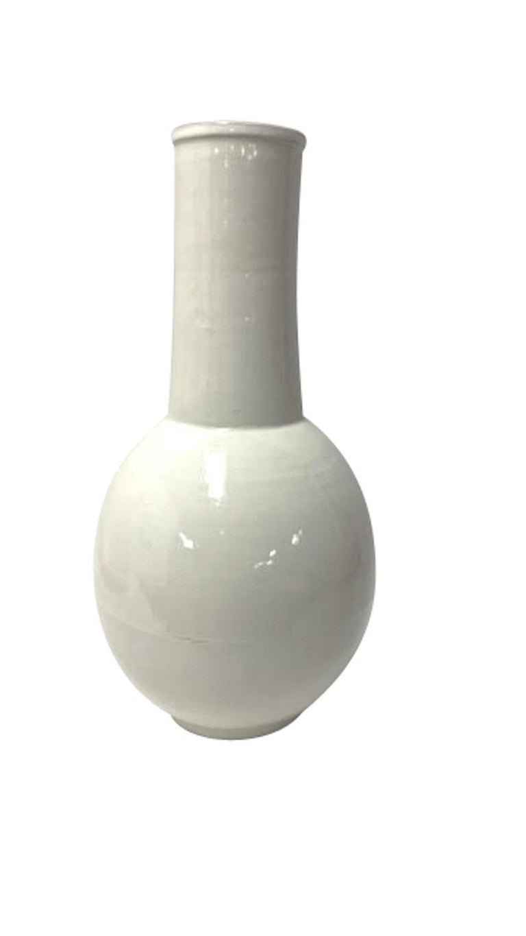 Cream Sculptural Shapes Extra Large Ceramic Vases, China, Contemporary