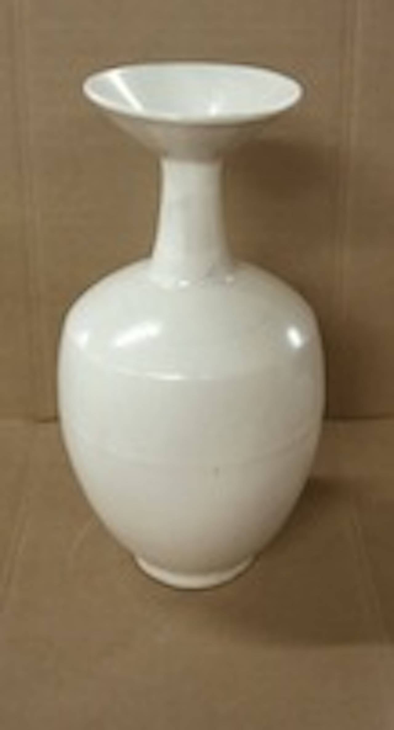 Cream Sculptural Shapes Hand Made Terra Cotta Vases, China, Contemporary In New Condition For Sale In New York, NY