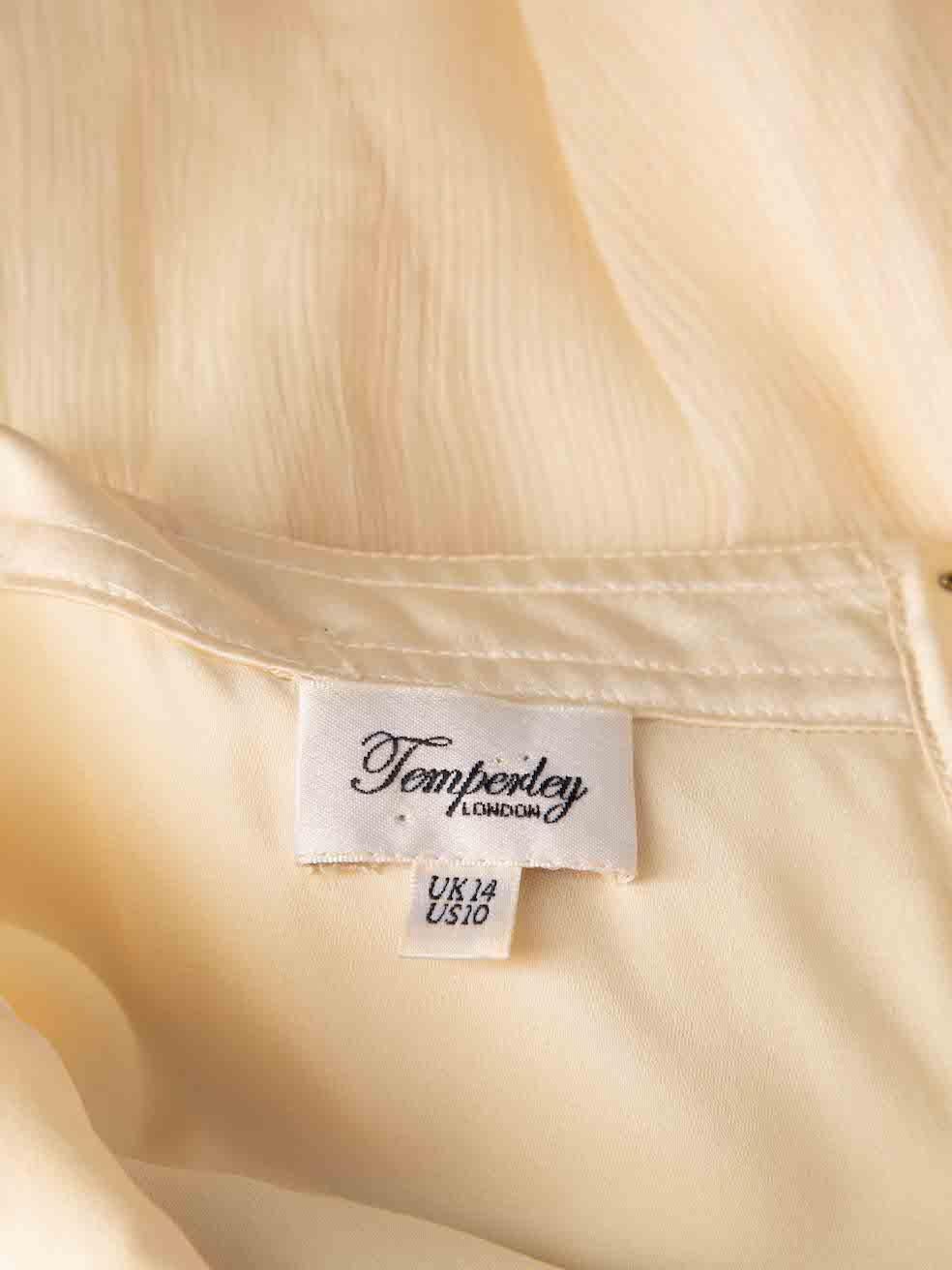Cream Silk Embellished Dress Size XL For Sale 1