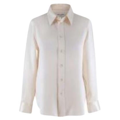 Chemisier en satin de soie crème en vente