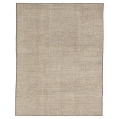 abc carpet Alfombra de Lana Moderna Zameen Crema Sólida - 9'4" x 12'