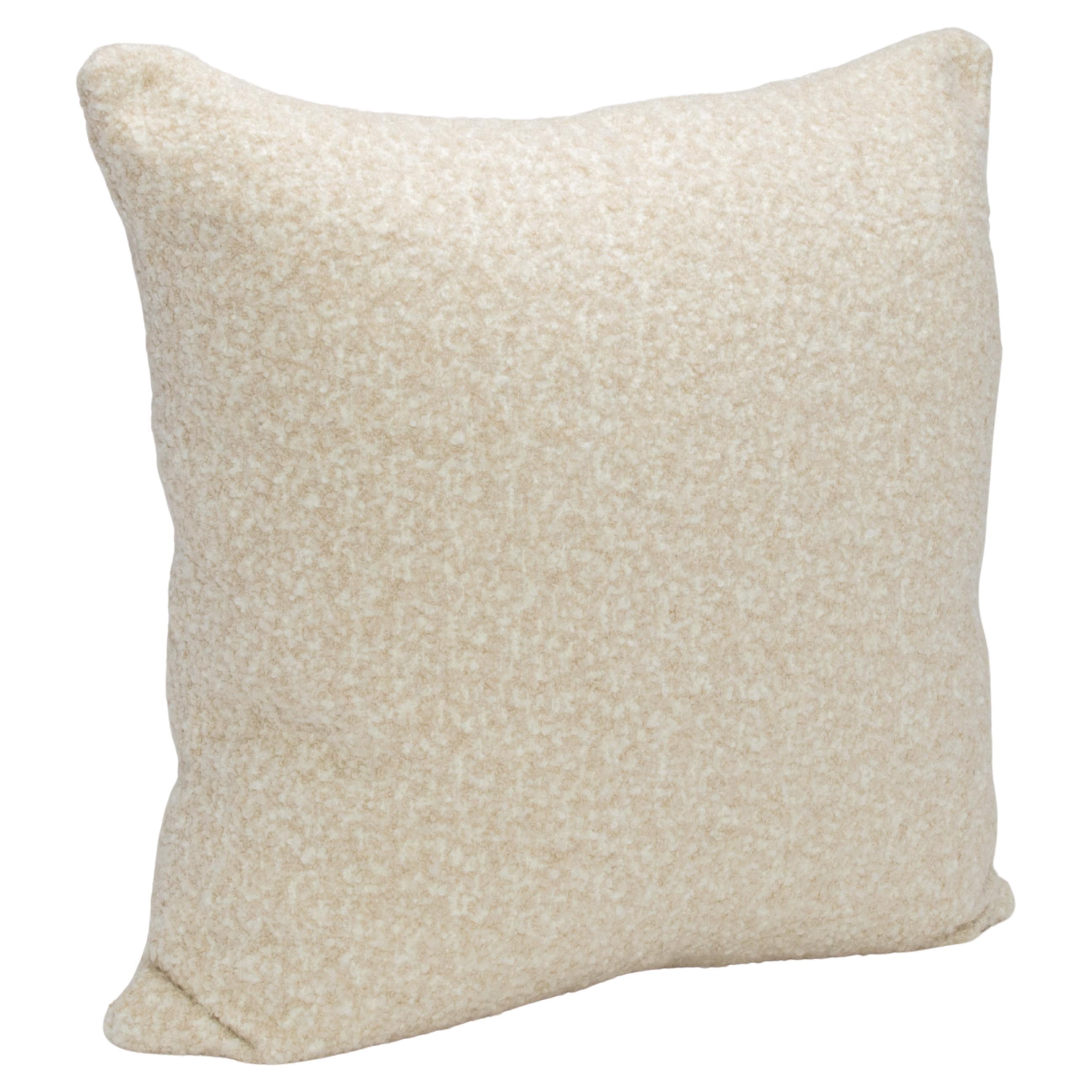 Cream & Tan Boucle Euro Pillow By MOGUL