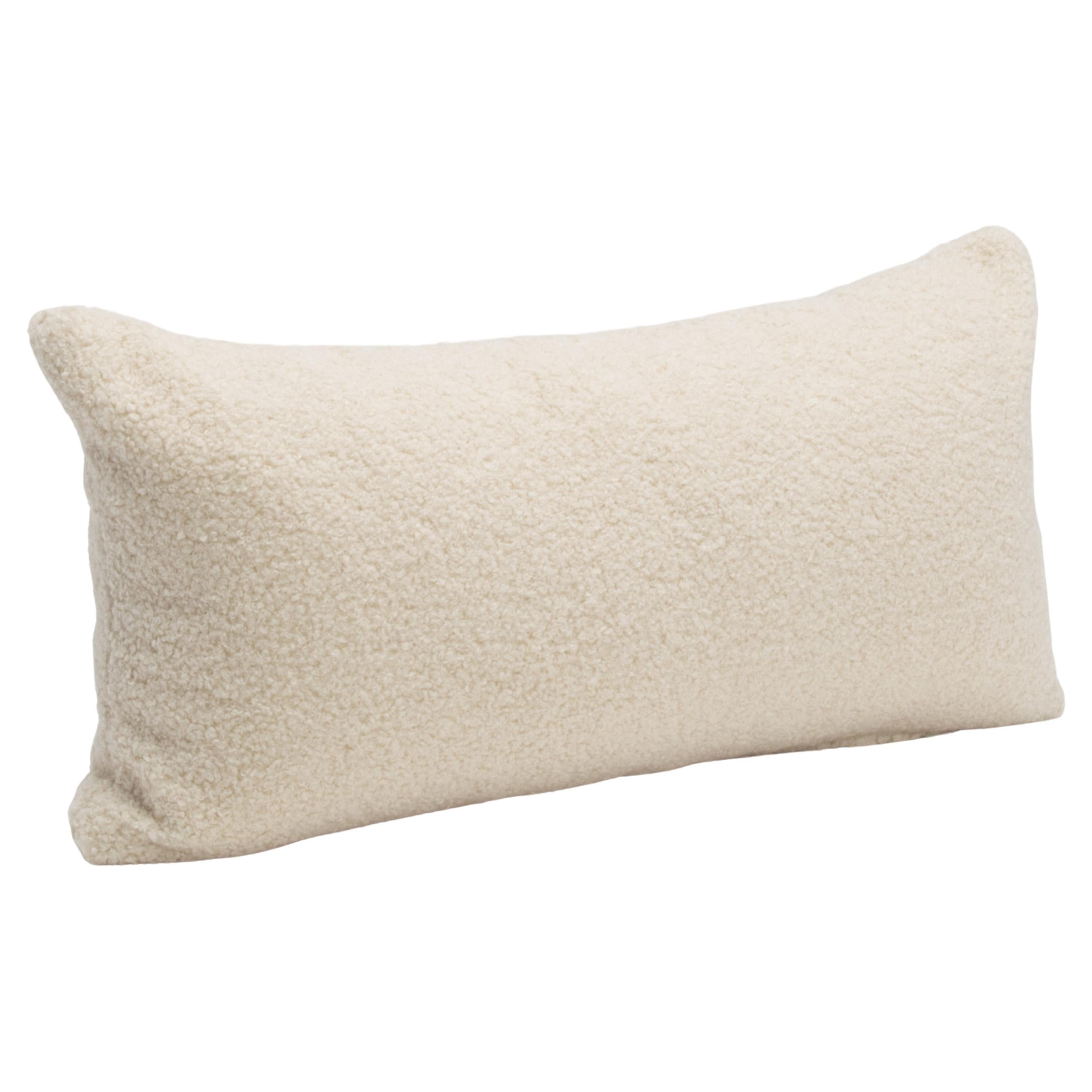 Cream Textured Kidney Pillow By MOGUL
