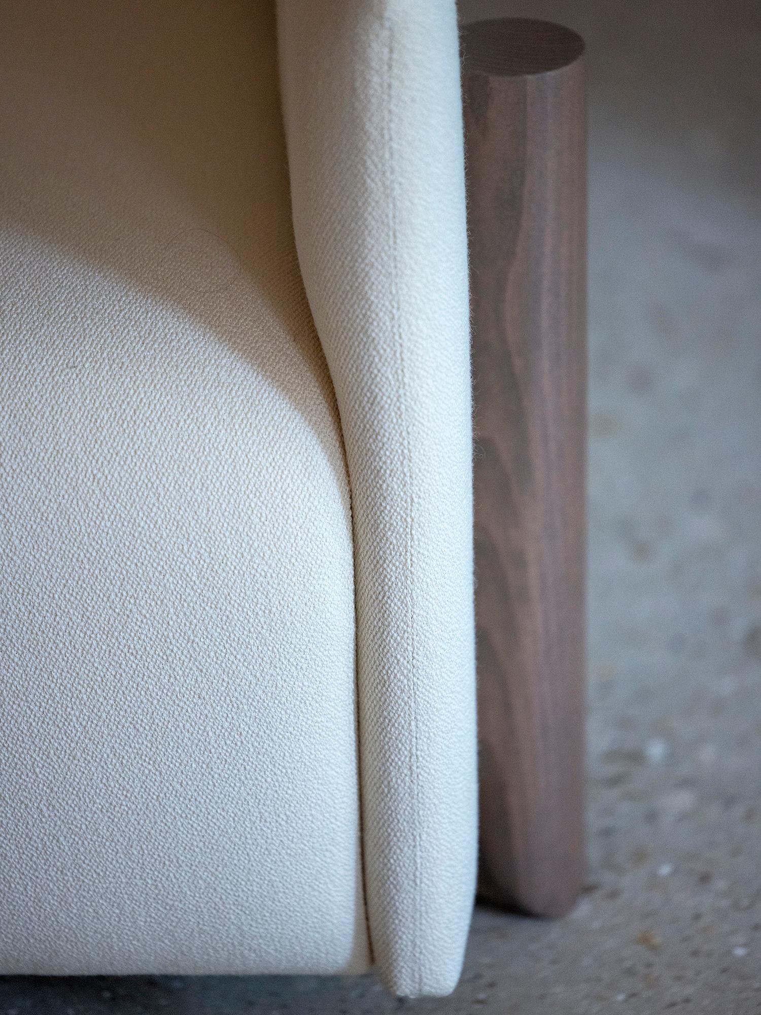 Cream Timber Armchair by Kann Design For Sale 3