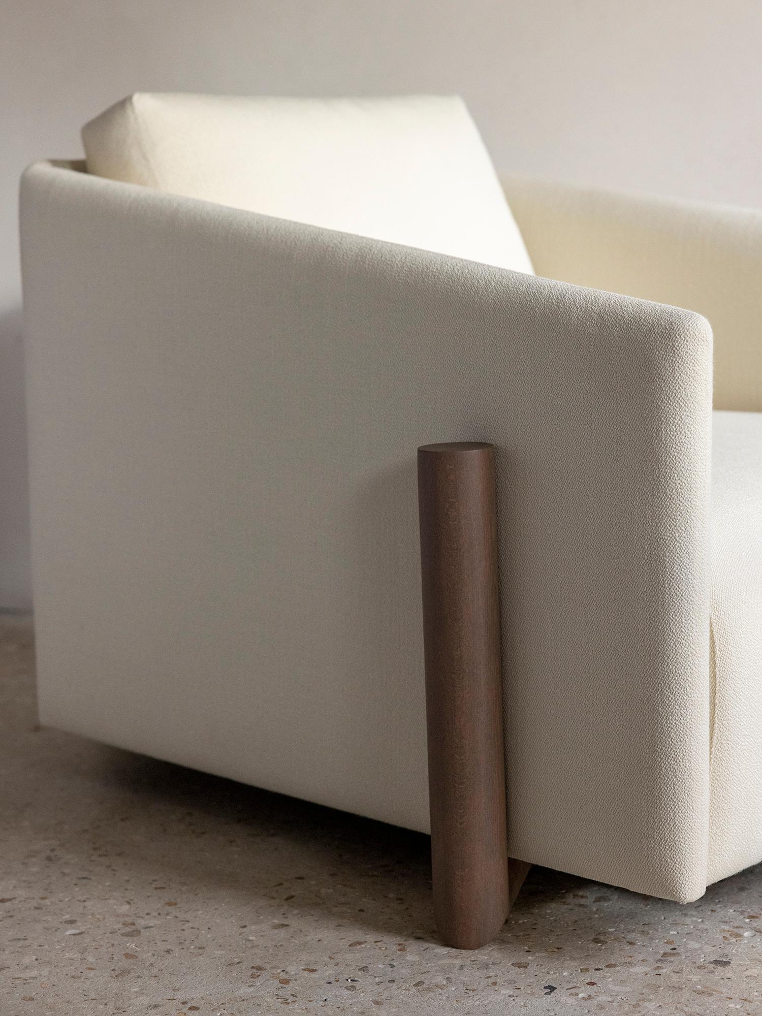 Cream Timber Armchair by Kann Design For Sale 4
