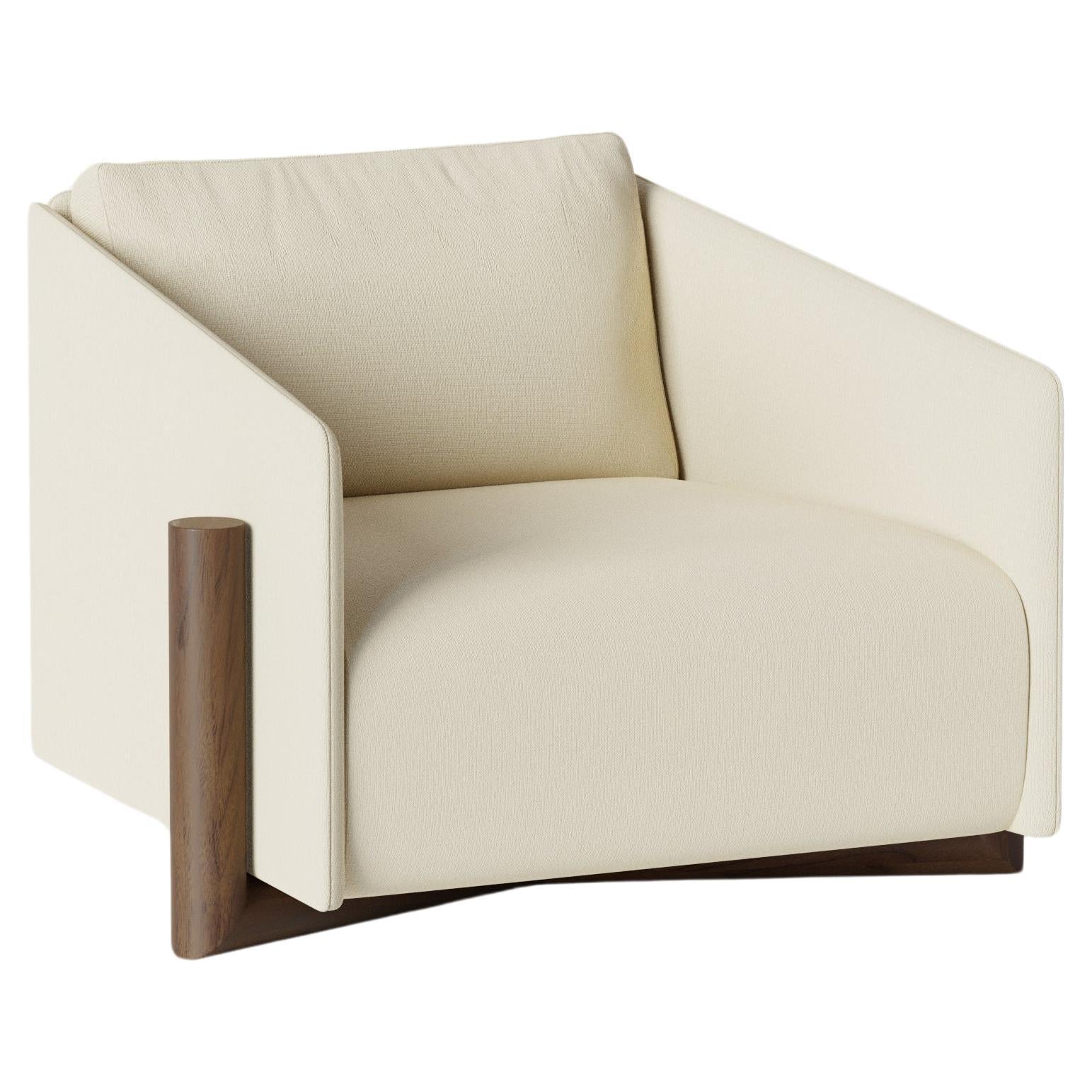 Cream Timber Armchair by Kann Design For Sale