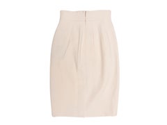 Cream Versace Medusa Head Knee-Length Pencil Skirt Size IT 38