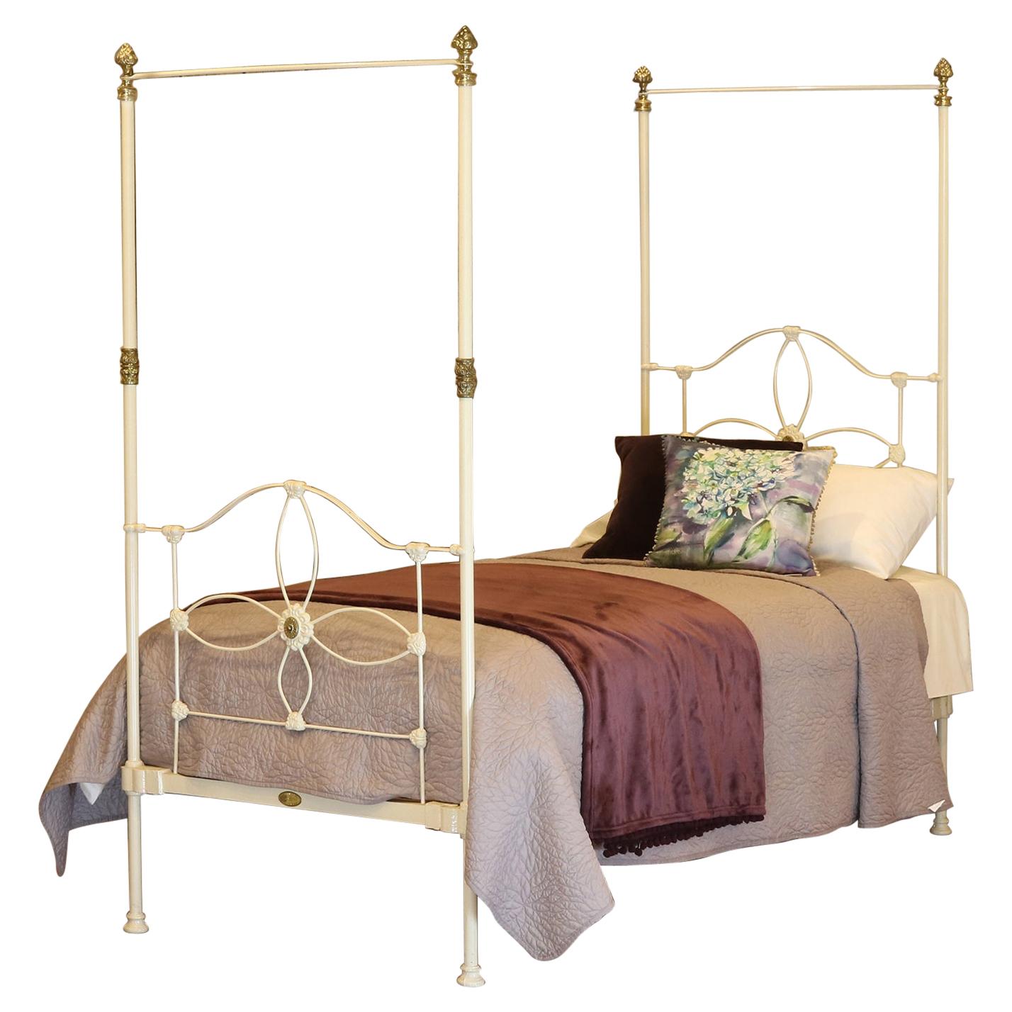 Cream Victorian Four Poster Single Bed MS47