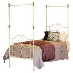 Cream Victorian Four Poster Single Bed MS47